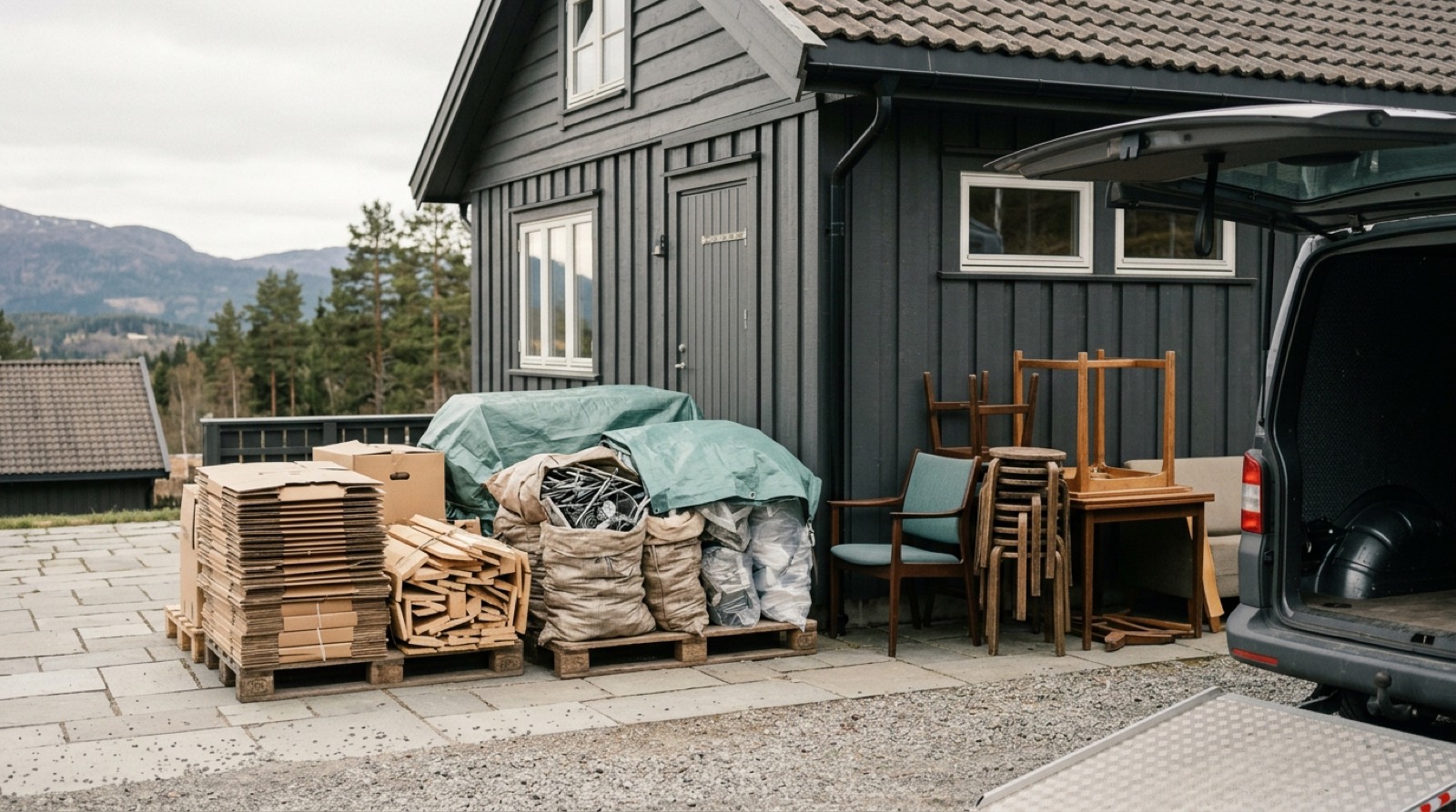 Hageavfall og løsøre klart for bortkjøring
